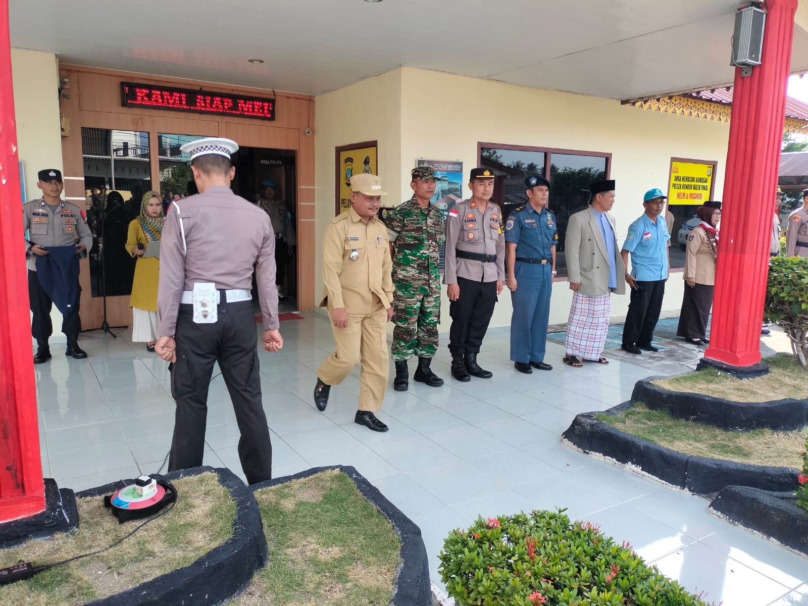 Polsek Kundur Gelar Apel Pasukan Pengamanan Takbiran Idul Fitri 1444 H