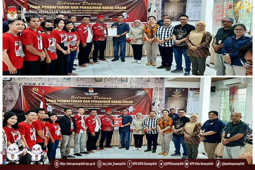 DPD PSI Gunungsitoli Resmi Daftarkan Bacaleg Tingkat Kota di KPU Gunungsitoli