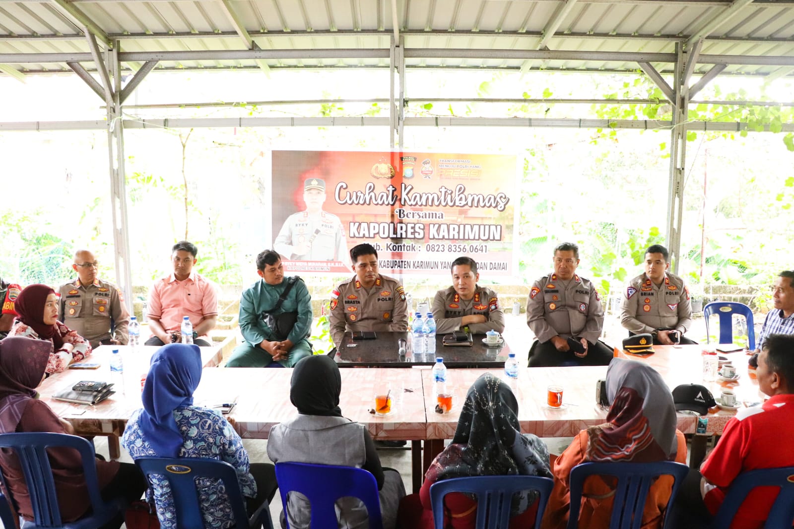 Kapolres Karimun Pimpin Kegiatan Jum'at Curhat di Kecamatan Meral Barat