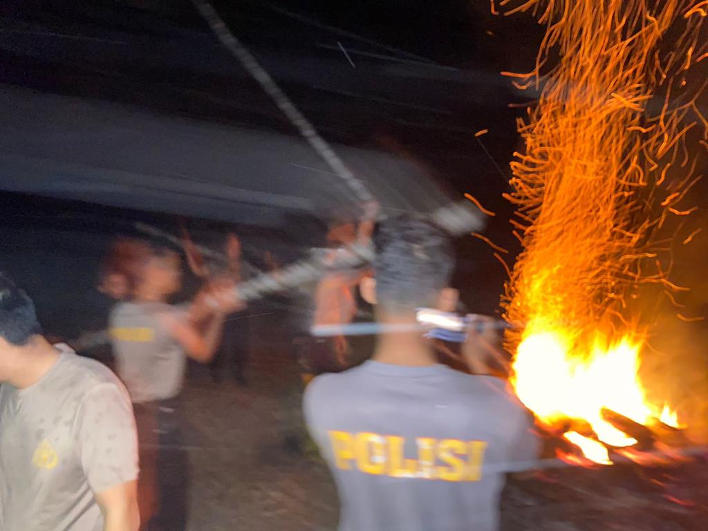 Polsek Gunung Kijang Tangkap Dua Pelaku Pembakar Hutan