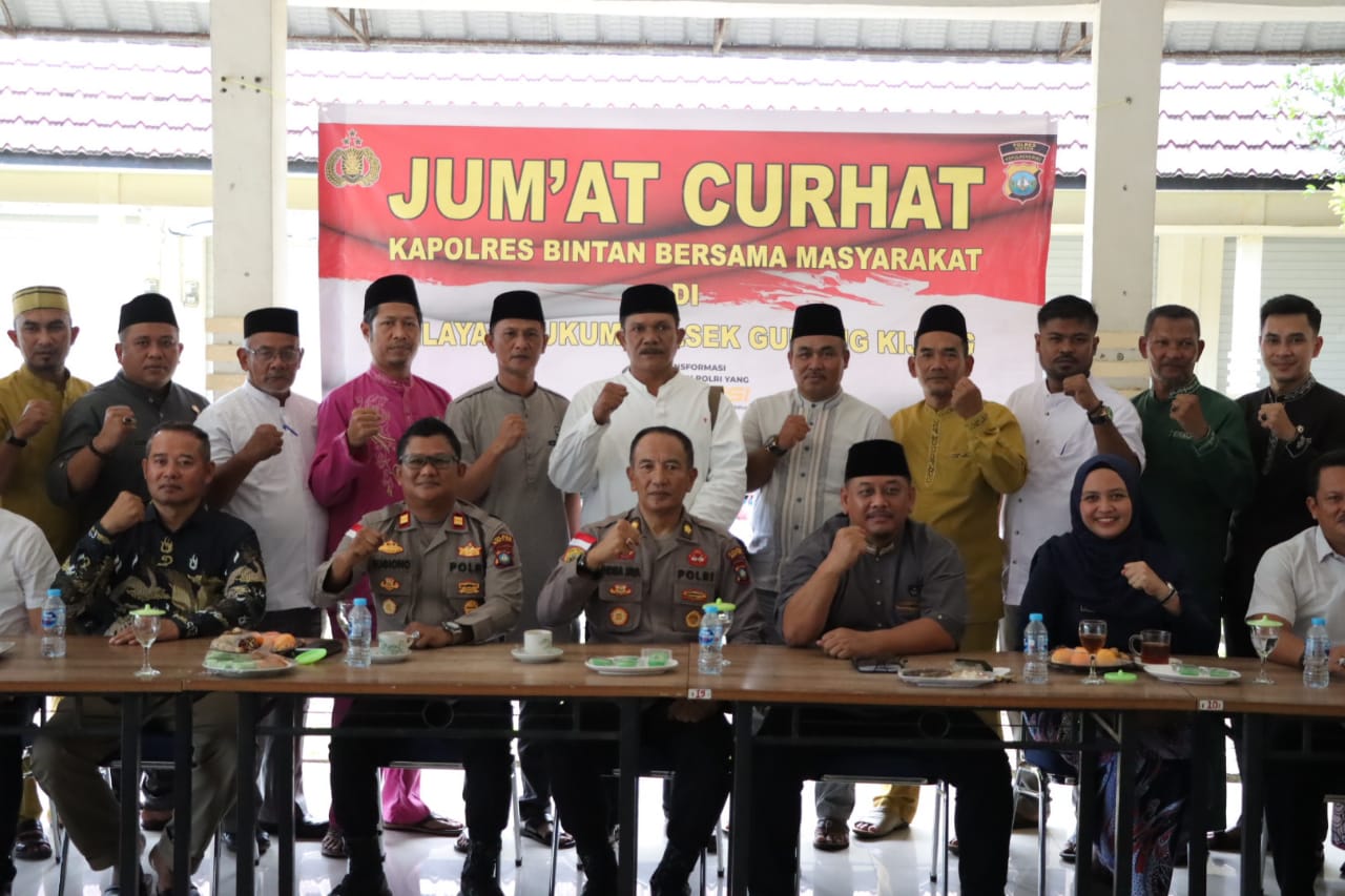 Polres Bintan Gelar Jum'at Curhat Presisi di Kelurahan Toapaya Asri