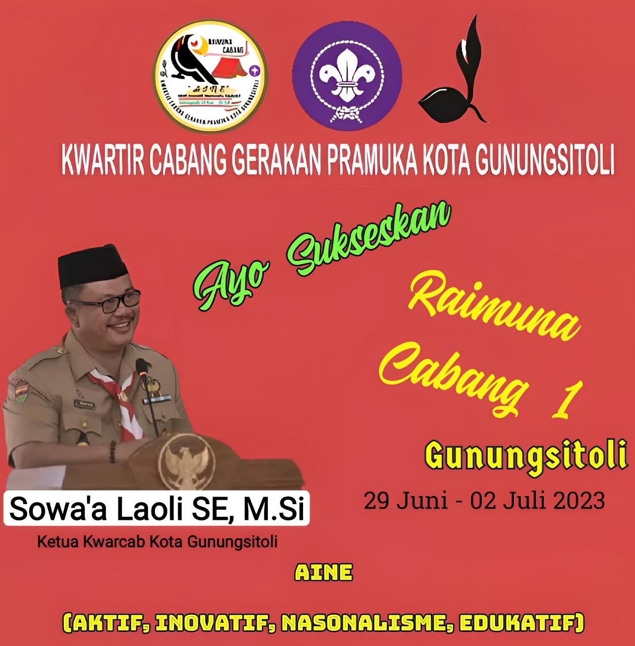 Ketua Kwarcab Kota Gunungsitoli Ajak Ikut Sukseskan Kegiatan Raimuna Cabang 1