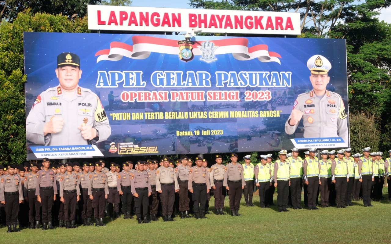 Polda Kepri Gelar Apel Pasukan Operasi Seligi 2023