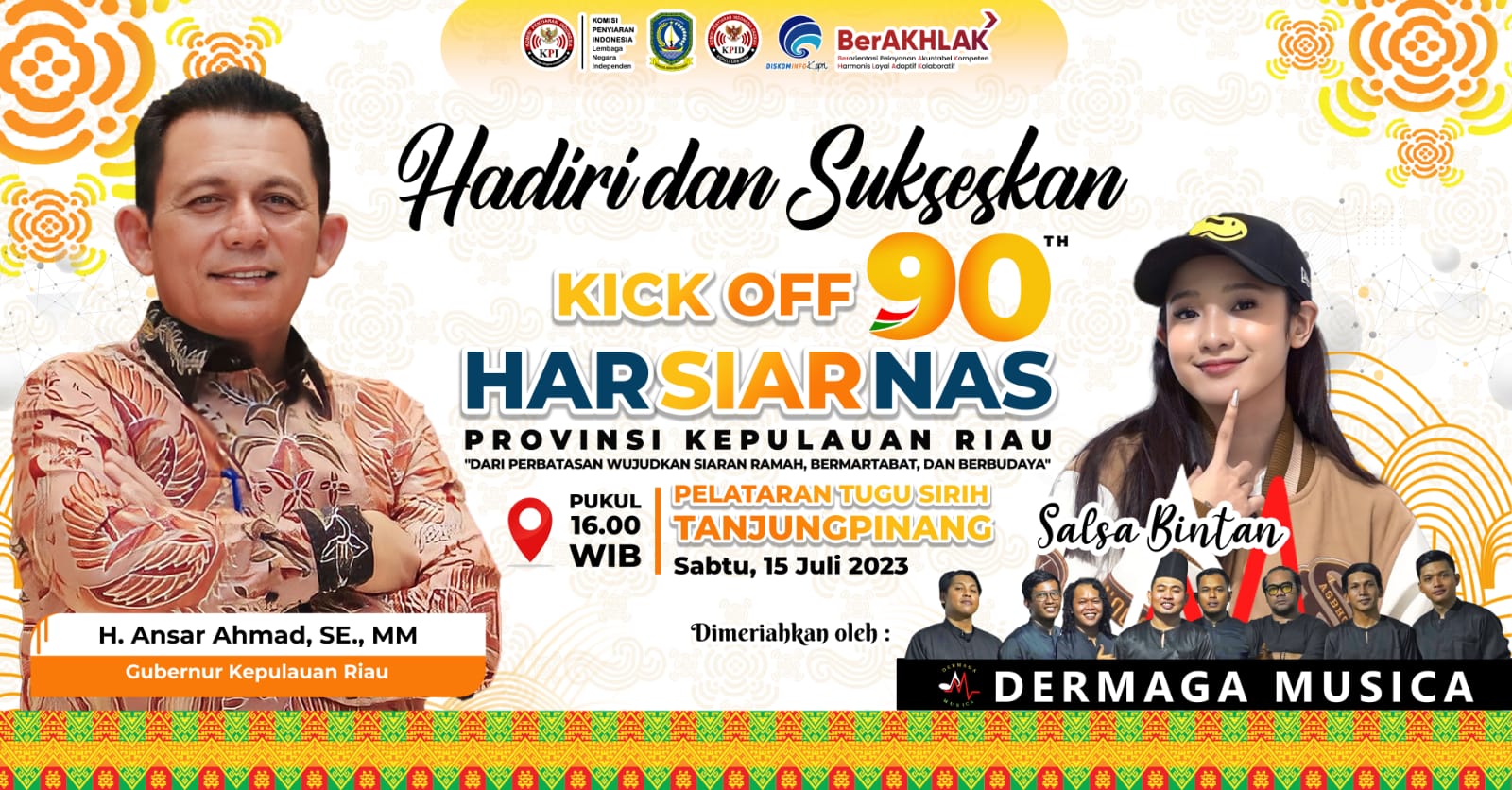 Kick-off Harsiarnas Ke-90 Dimeriahkan Artis Salsa Bintan dan Dermaga Musica, Berikut Jadwal dan Tempatnya