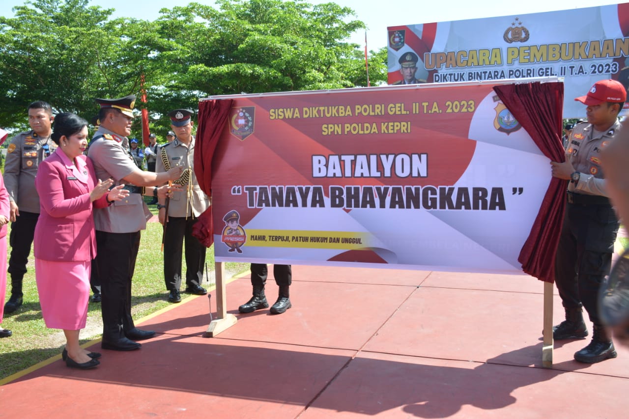 Polda Kepri Gelar Upacara Pembukaan Diktuk Bintara Polri Gelombang II TA 2023