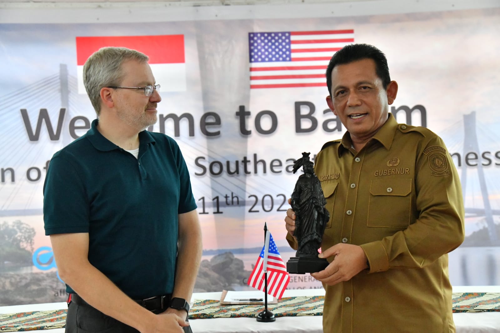 Gubernur Ansar Ahmad Paparkan Iklim Investasi Kepri Saat Terima Kunjungan Delegasi WTC Utah