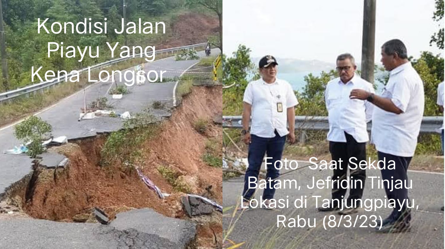 Kedatangan Sekda Batam Jefridin di Jalan Longsor Kampung Tua Tanjungpiayu Dinilai Lip Service Saja