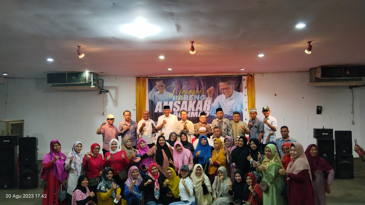 Ngopi Bareng Bang Amsakar Achmad, Syahrial Lubis Semangati Masyarakat Batu Aji