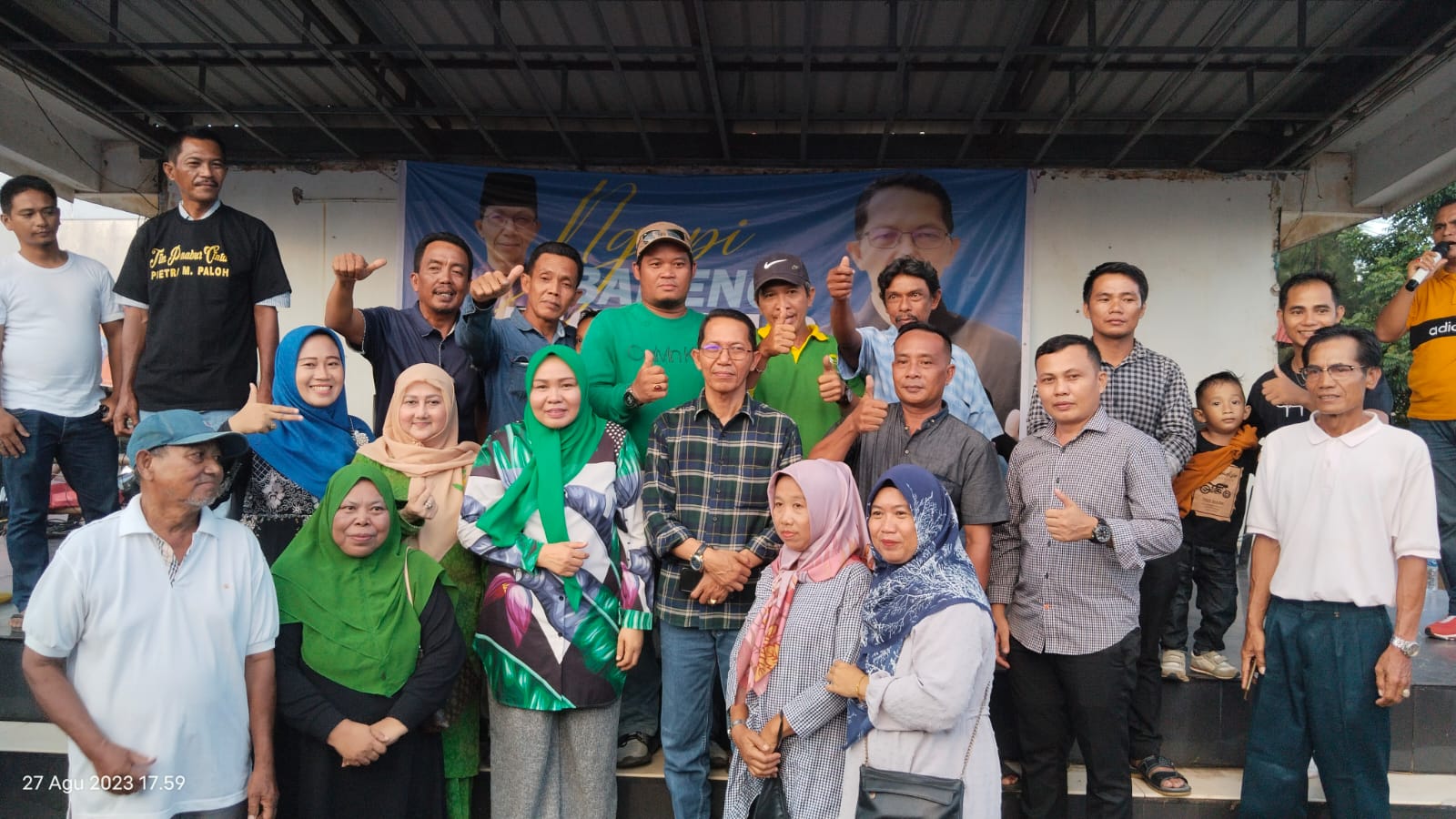 Tim Relawan Amsakar Gelar Ngopi Bareng Bang Am di Kecamatan Batu Ampar