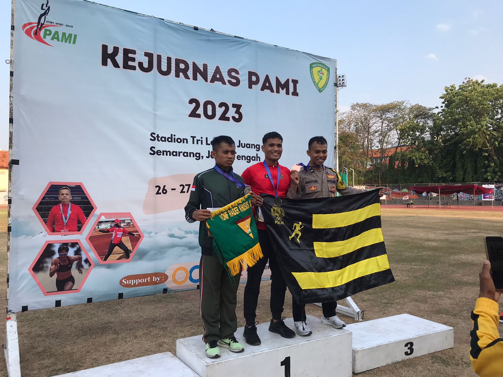 Dua Personil Polri Asal Polda Kepri Raih Kejurnas Atletik Master Indonesia