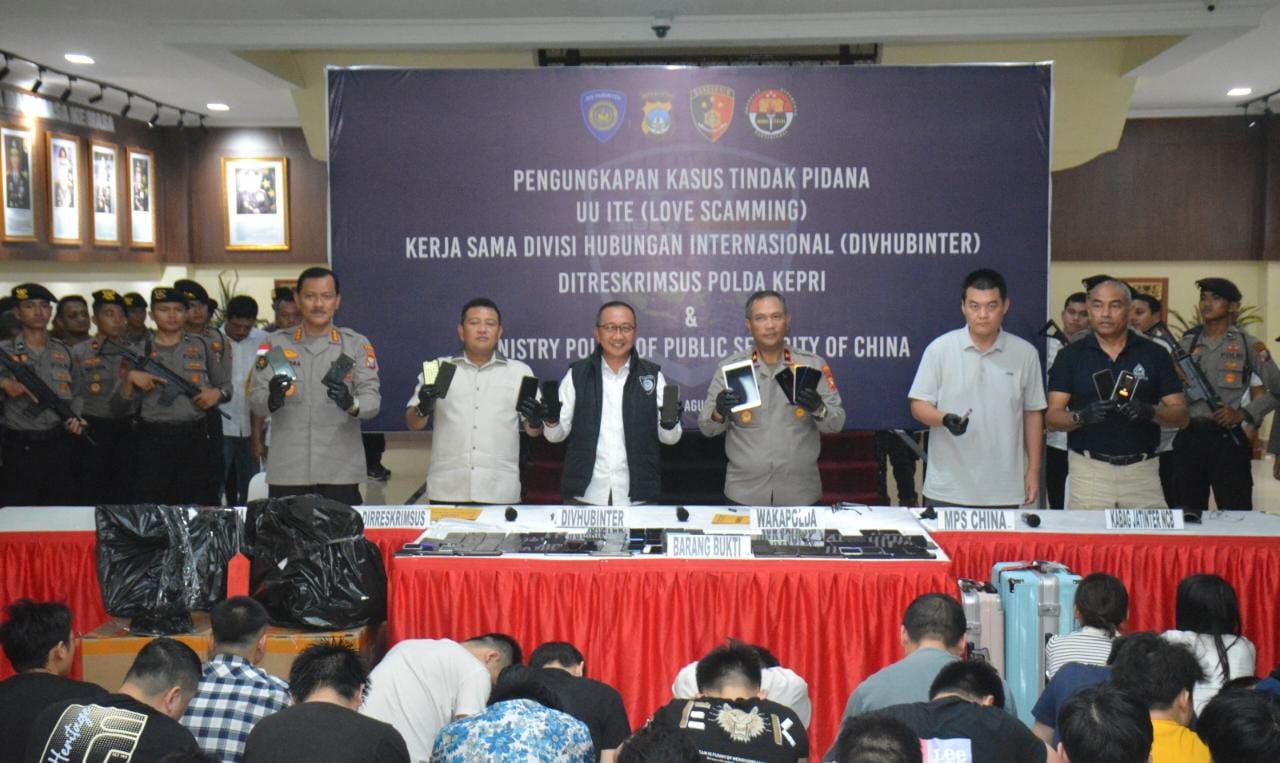 Polda Kepri Amankan 88 Tersangka Love Scams Asal Tiongkok