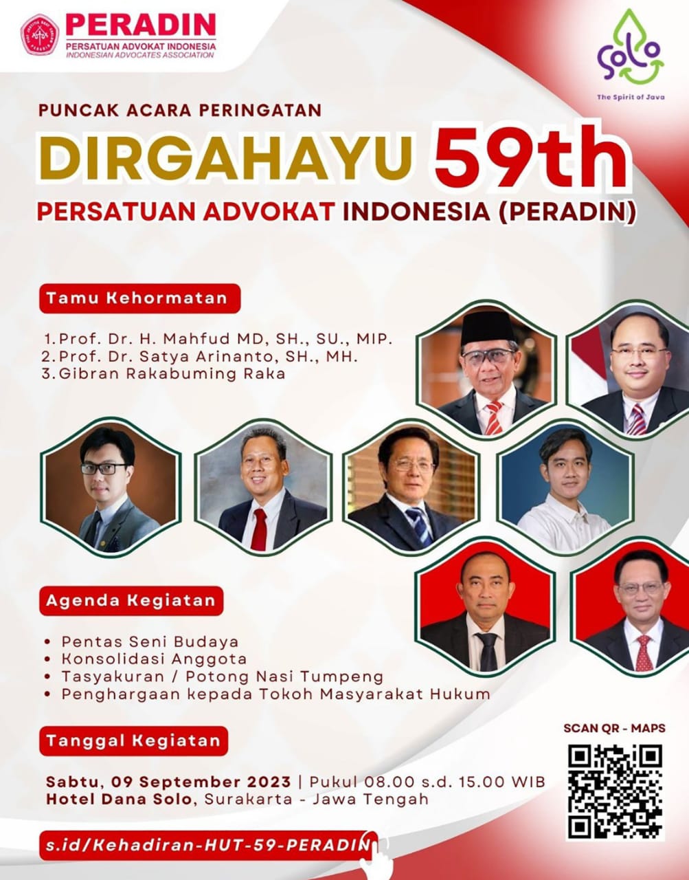 PERADIN Segera Menggelar Hari Ulang Tahun Ke 59
