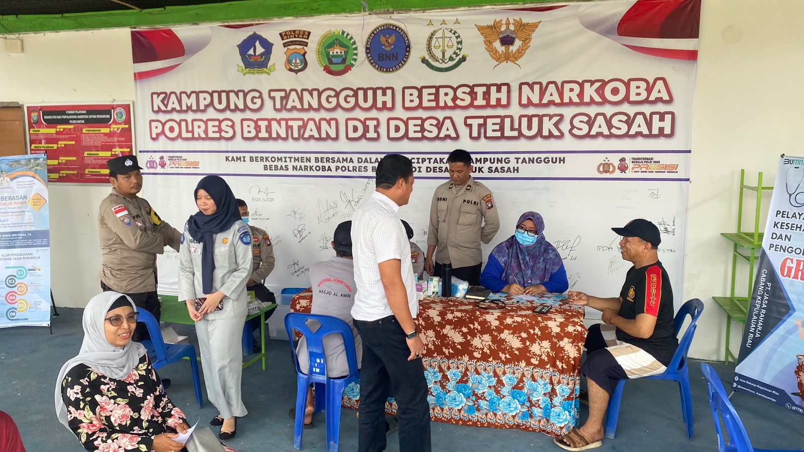 Kampung Tangguh Bebas Narkoba, Polres Bintan Berikan Layanan Kesehatan Gratis