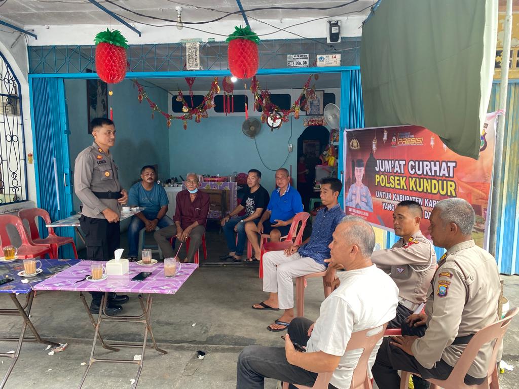 Kapolsek Kundur Pimpin Kegiatan Jum'at Curhat Presisi di Kelurahan Tanjung Batu Kota