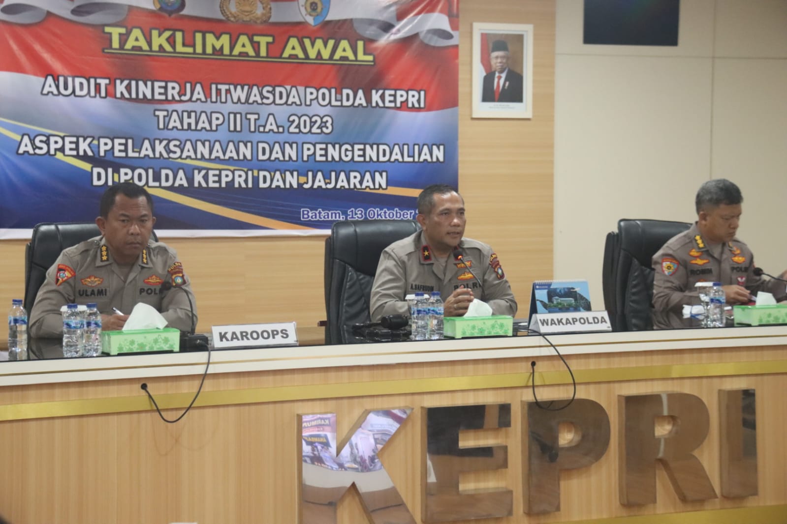 Wakapolda Kepri Buka Taklimat Awal Tahap II Audit Kinerja ITWASDA di Jajaran Polda Kepri