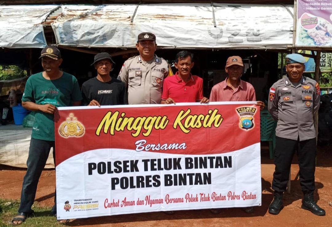 Jajaran Polsek Polres Bintan Gelar Minggu Kasih dengan Warga