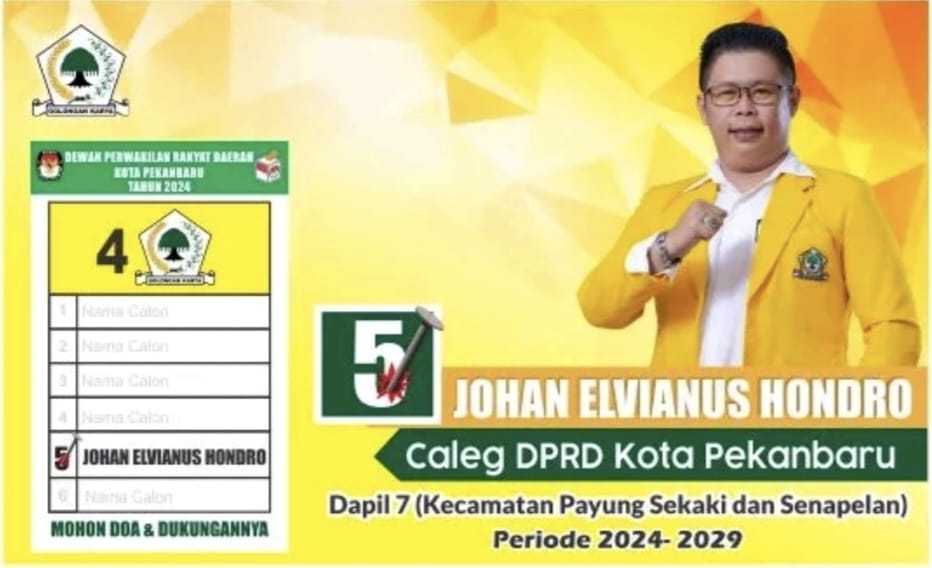 Berikut 5 Alasan dan Program Caleg Johan Hondro dari Dapil Payung Sekaki dan Senapelan