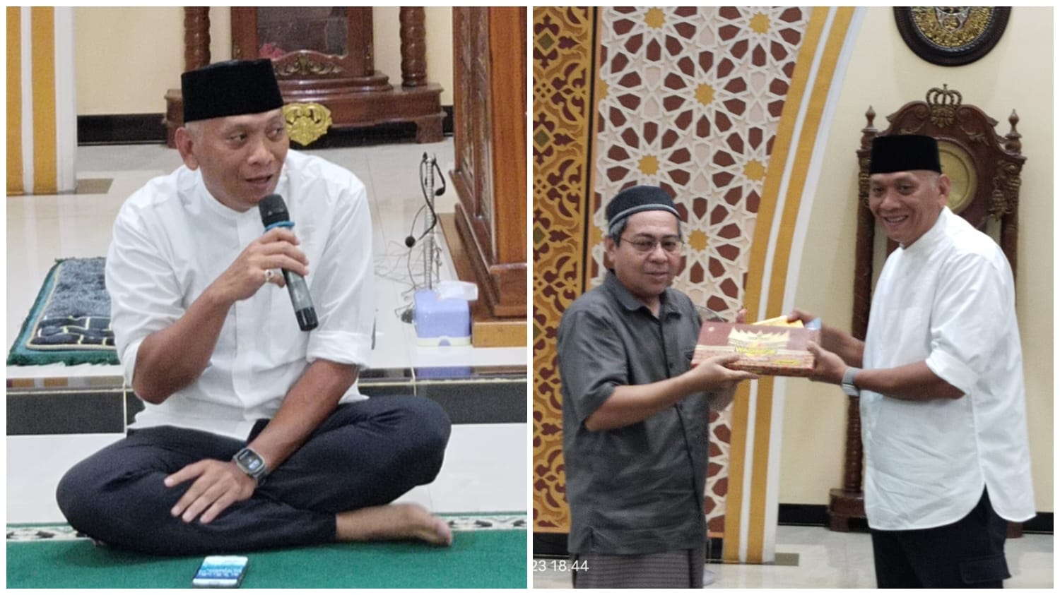 Pietra Paloh Ajak Tingkatkan Ketaqwaan Saat Laksanakan Sholat di Mesjid Nurul Huda Karimun