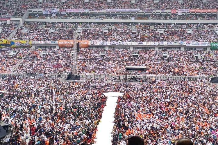 Lautan Massa Sesaki Kampanye Akbar Anies-Muhaimin di JIS