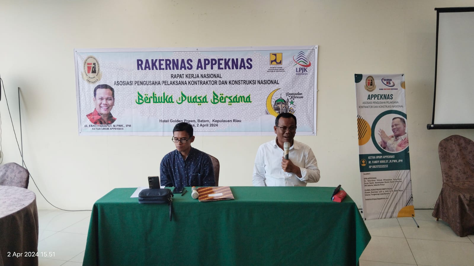 APPEKNAS Gelar Rakernas di Batam, Fandy Iood Mencalonkan Sebagai Pengurus LPJK 2025