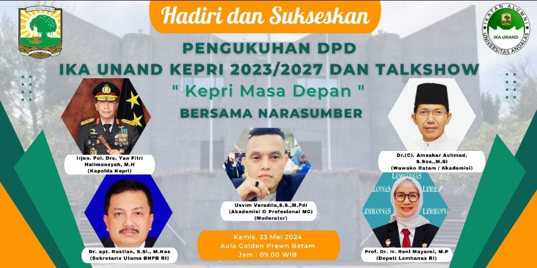 IKA Unand Kepri Periode 2023 - 2027 Segera Digelar Pengukuhan Pengurus