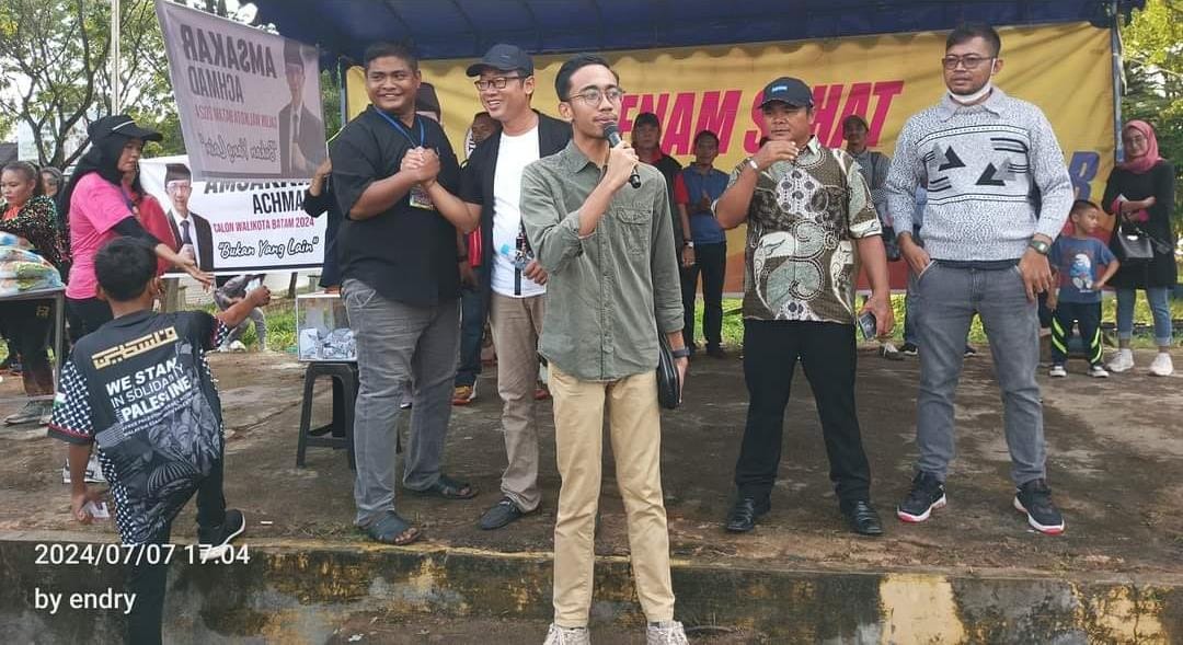 Tim Badan Pemenangan Li Claudia Menghadiri Senam Sehat bersama Amsakar Achmad