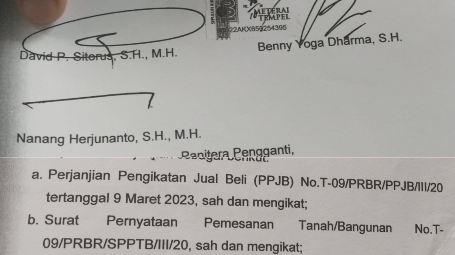 PPJB PT. Barelang Mega Jaya Sejati Terindikasi Palsu, Adv. Fery Hulu: Janggal dan Aneh