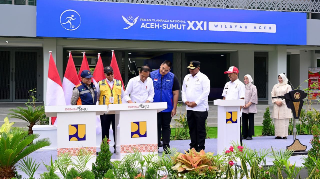 Presiden Jokowi Meresmikan Rehabilitasi dan Renovasi Pembangunan Venue PON XXI di Aceh