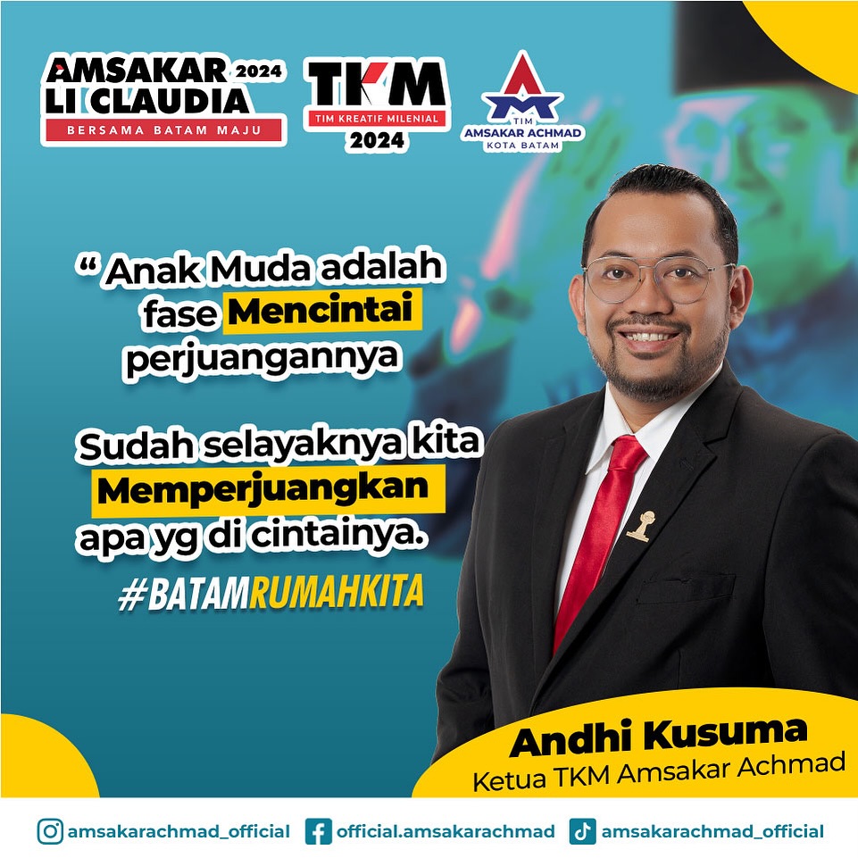Tokoh Muda Batam sekaligus Ketua TKM ASLI Ungkap Sejumlah Tentang Paslon Amsakar-Li Claudia