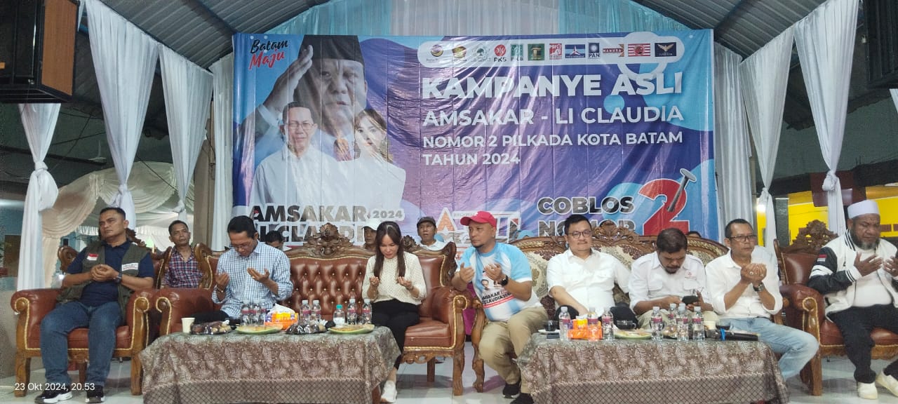 Kampanye ASLI di Pemda 2, Amsakar-Li Claudia Yakin Wujudkan Batam Maju