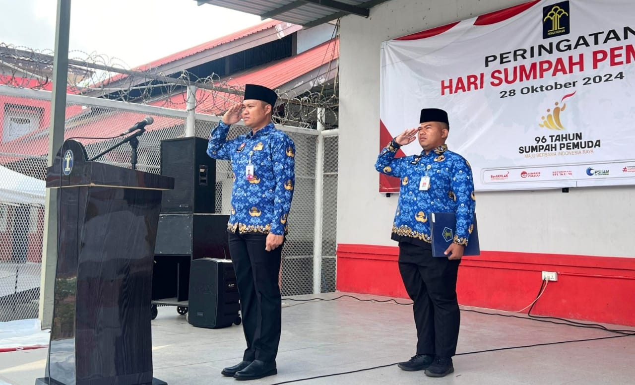 Rutan Kelas IIA Batam Gelar Upacara Peringatan Hari Sumpah Pemuda ke-96 dengan Semangat 'Maju Bersama Indonesia Raya'
