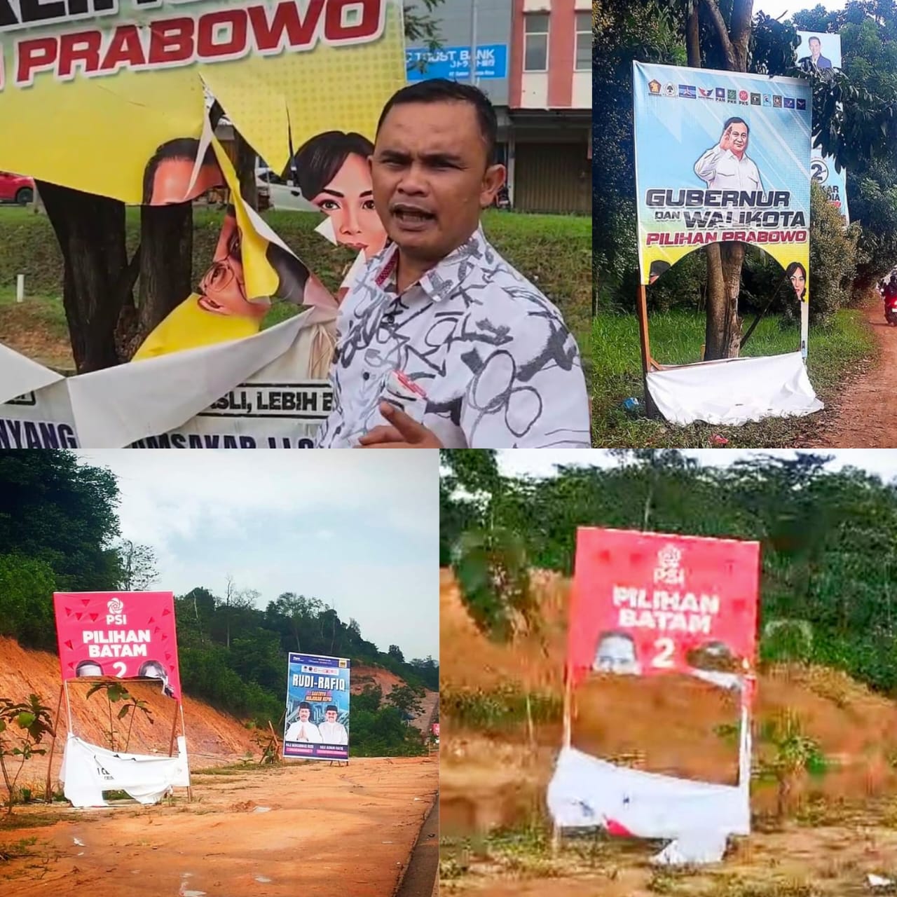 Perusakan APK Pasangan Amsakar-Li Claudia, Relawan ASLI: Ancaman bagi Demokrasi di Batam