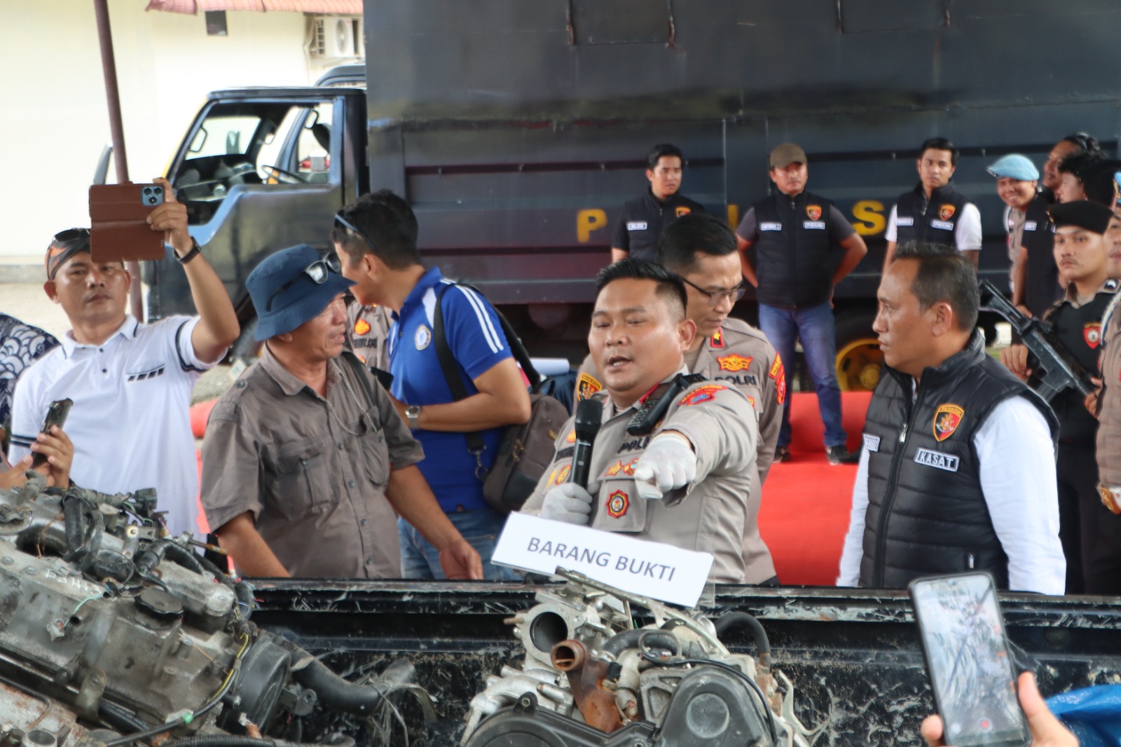 Polres Nias Selatan Ungkap Para Pelaku Kasus Pencurian Mesin Mobil Puskesmas Keliling