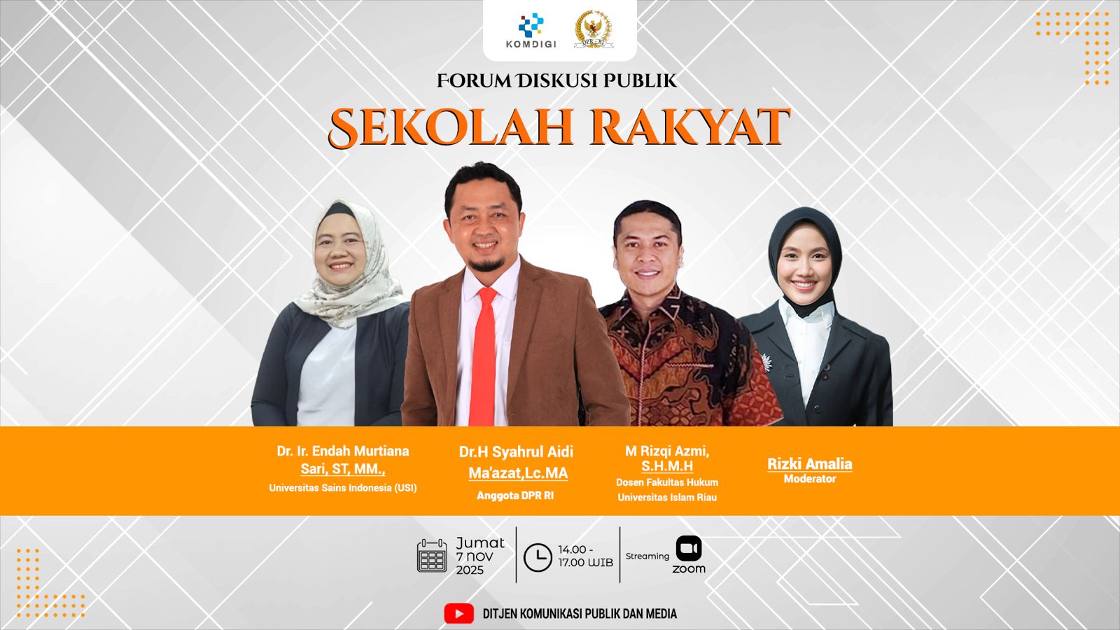 KOMDIGI Bekerja Sama dengan DPR RI Gelar Forum Diskusi Publik