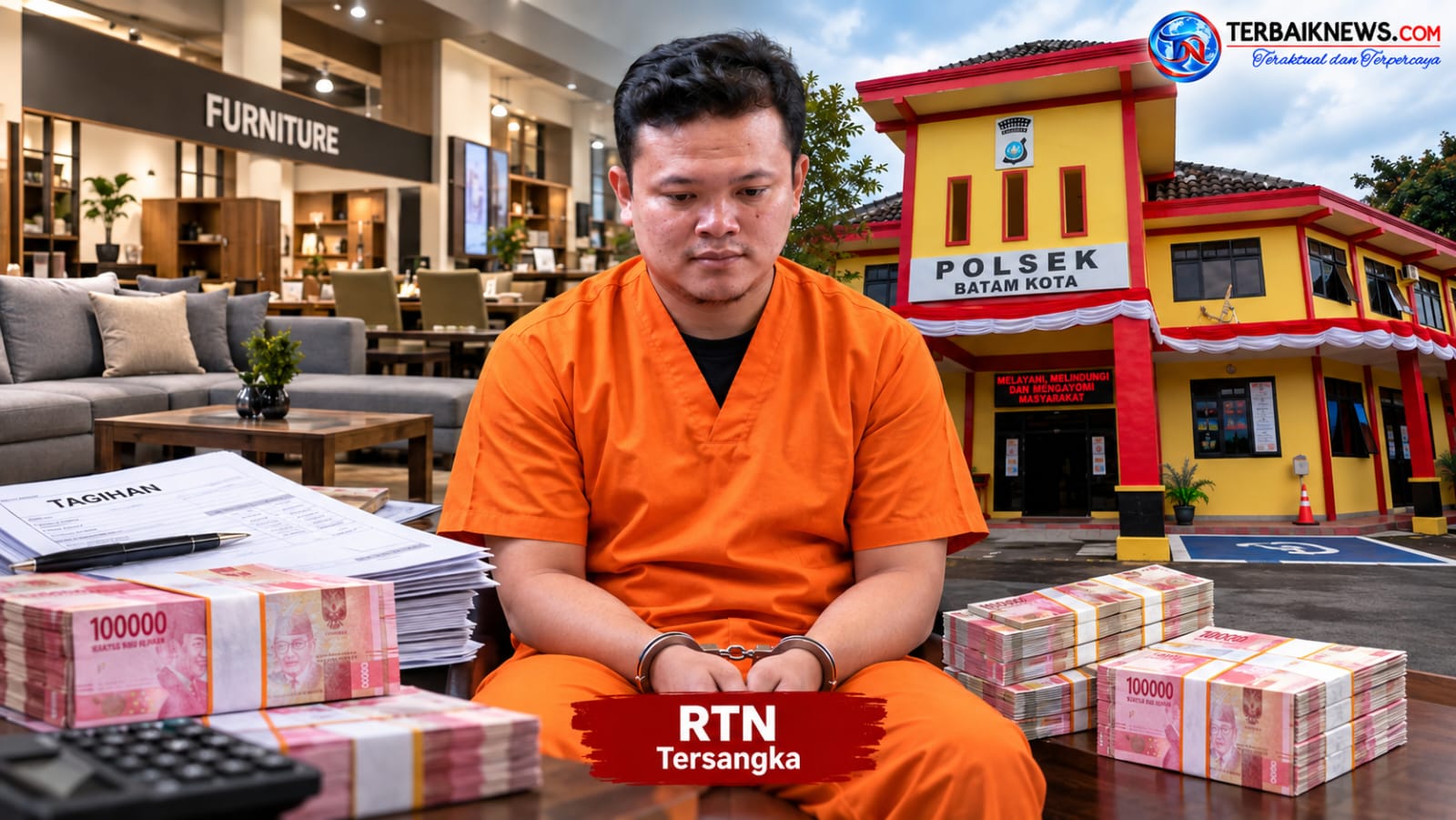 Dua Kali Diduga Tak Setorkan Uang Tagihan, Sales Furnitur Batam Kini P21