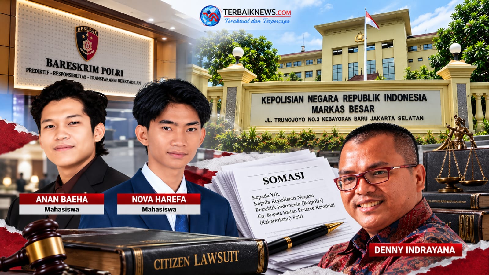 Dua Mahasiswa Banten Somasi Kapolri soal Perkara Denny Indrayana, Siap Ajukan Citizen Lawsuit