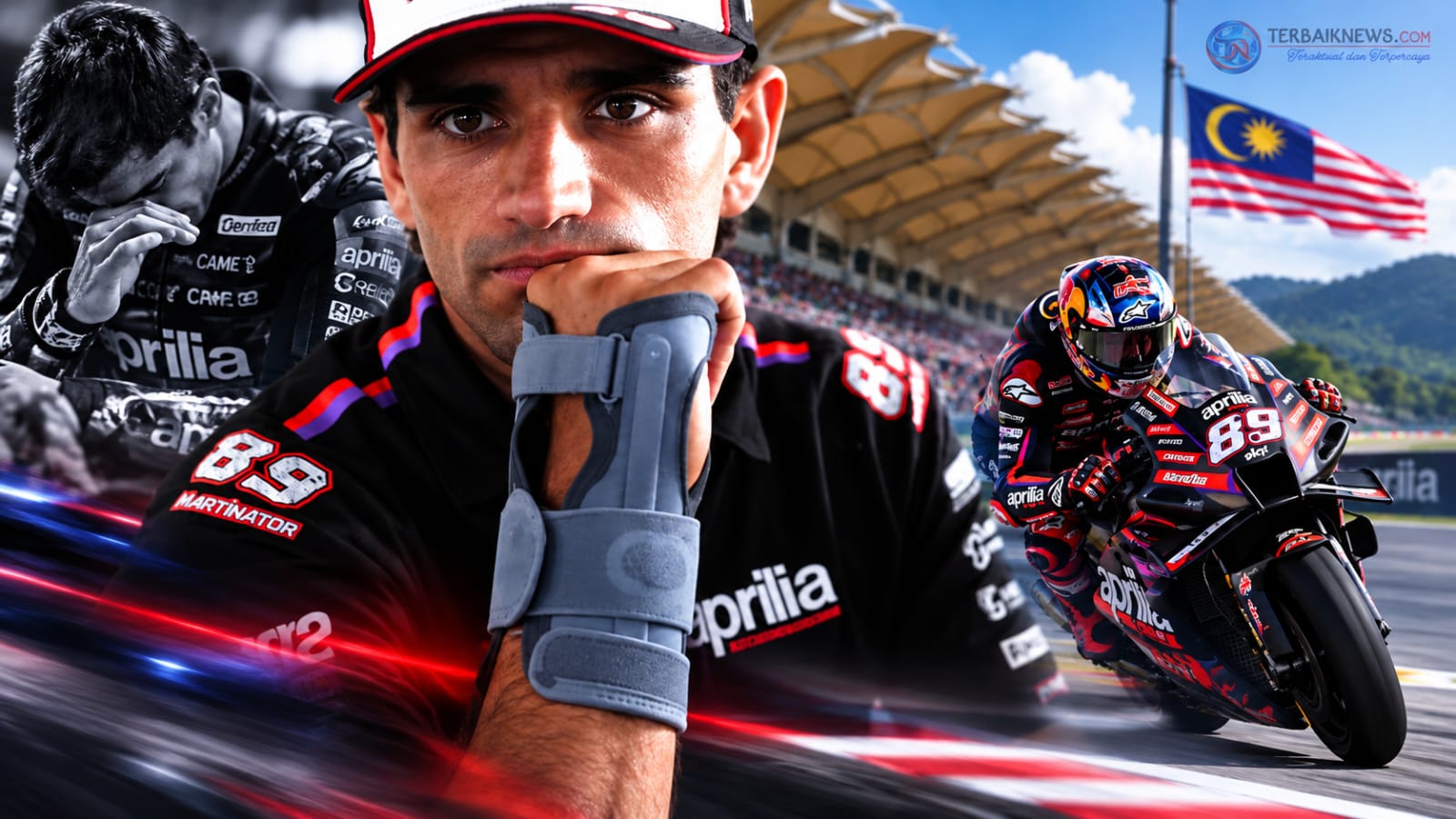 Jorge Martin Nekat Balapan di MotoGP Malaysia Meski Pergelangan Tangan Patah