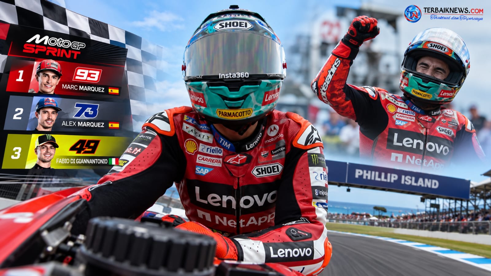 Marc Marquez Rebut Pole Position MotoGP Australia, Alex Marquez Tempel Ketat