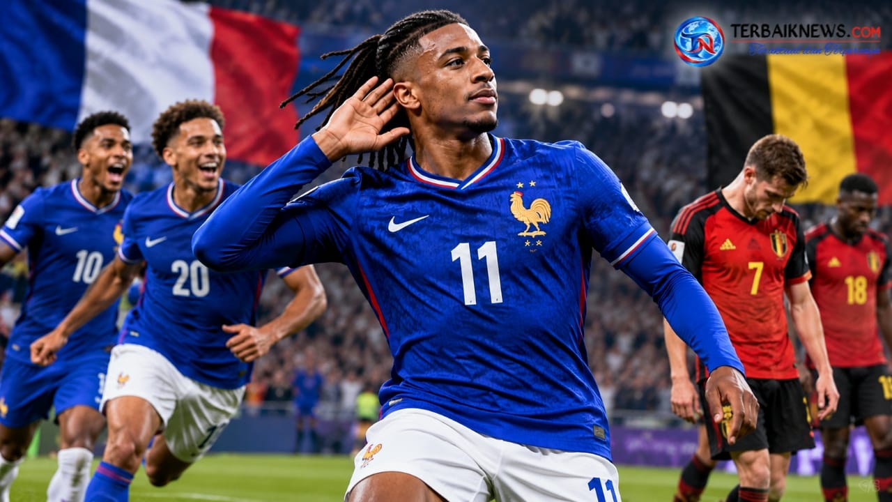 Michael Olise Menggila! Prancis Comeback, Belgia Dihajar 4-1