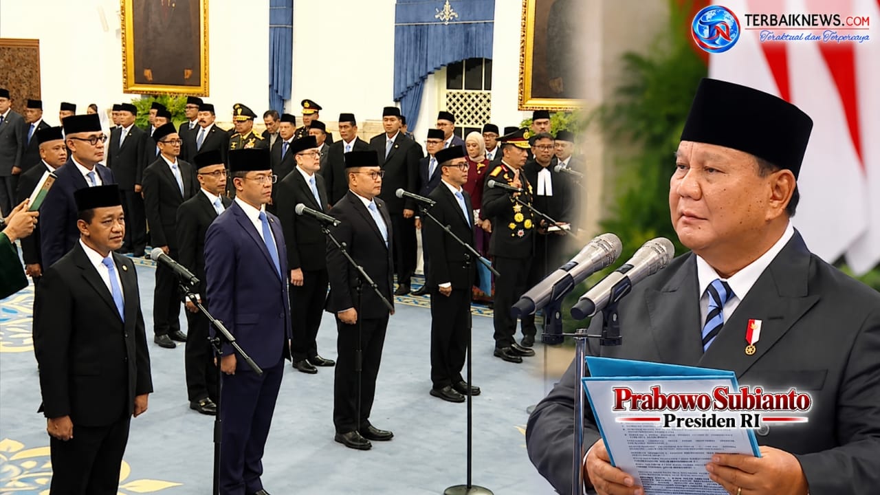 Prabowo Lantik 18 Pejabat Negara, Ini Daftar Menteri dan Wamen hingga Pucuk Pimpinan Polri