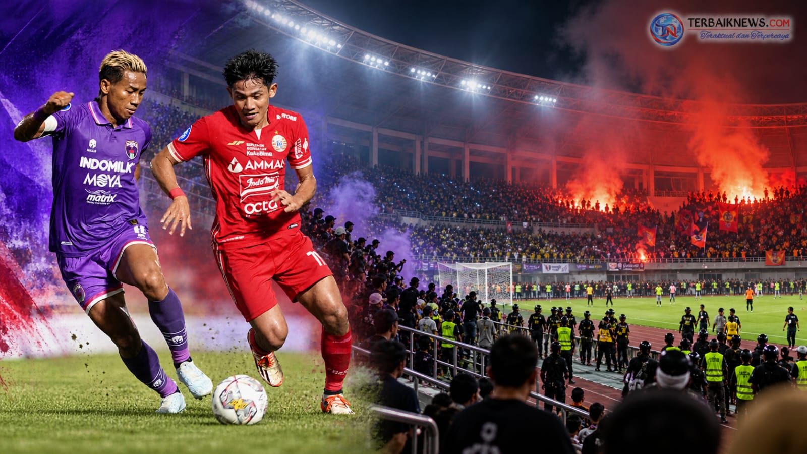 Suporter Persita vs Persija Ricuh di Stadion, Sejumlah Penonton Terluka